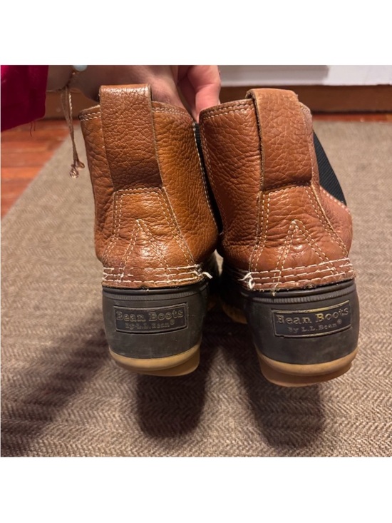 L.L. Bean bean boots Chelsea Brown Leather Duck Boots men’s size 8 - Picture 4 of 6